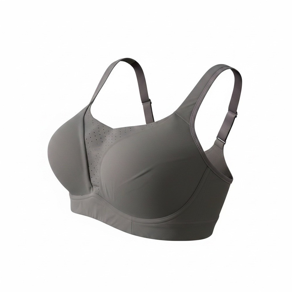 Lululemon High Support Sports  Bra Women's 36DD Gray Molded Cup Adjustable